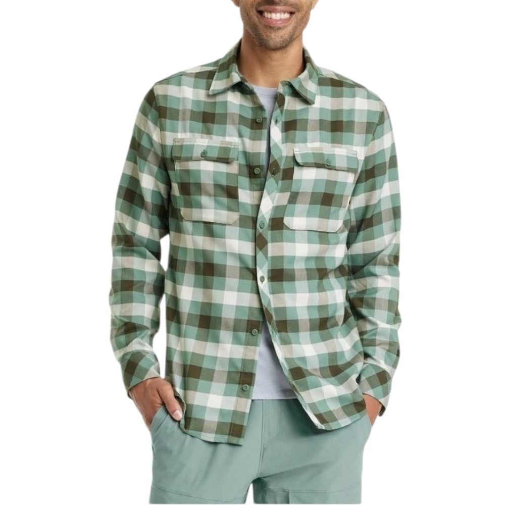 All in Motion Green Plaid Casual Button Down Shirt